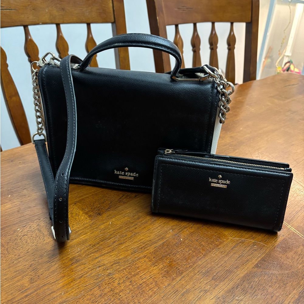 Kate Spade Black Crossbody Bag and Wallet